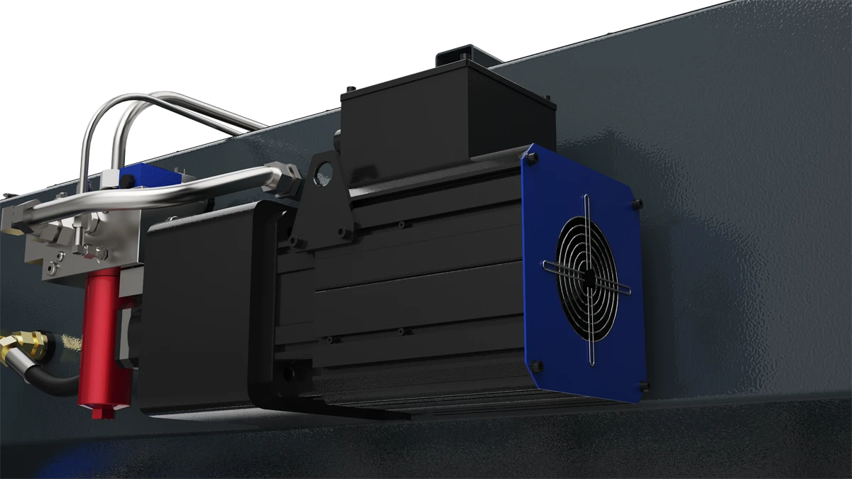 Servo motor system for CNC press brake